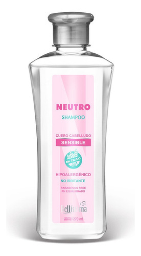 Shampoo Bellissima Neutro 270ml Cuero Cabelludo Sensible