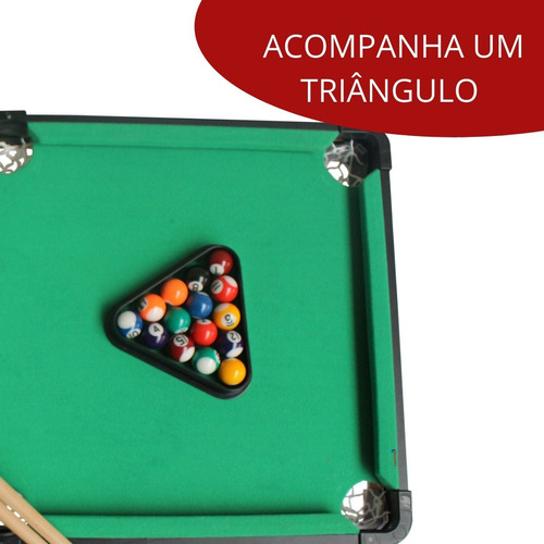 Imagem 7 de 9 de Mini Mesa De Sinuca Bilhar Portátil 51x30x10cm Importway