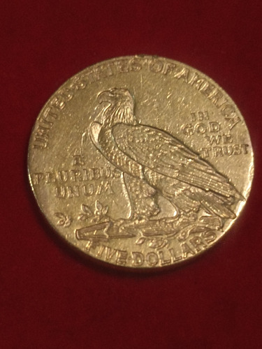 Moneda De Oro Media Aguila 5 Dólares 1909 Denver (Usado)
