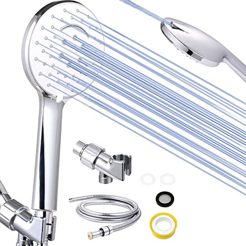 High Pressure Shower Head With Handheld, 6 Spray Settin...