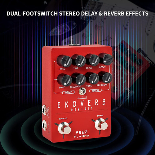Pedal De Efectos Combinados De Retardo Y Reverberación Flamm