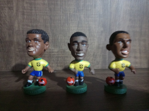 3 Bonecos Mini Craque Rivaldo +anderson+jr Baiano Usados (Usado)
