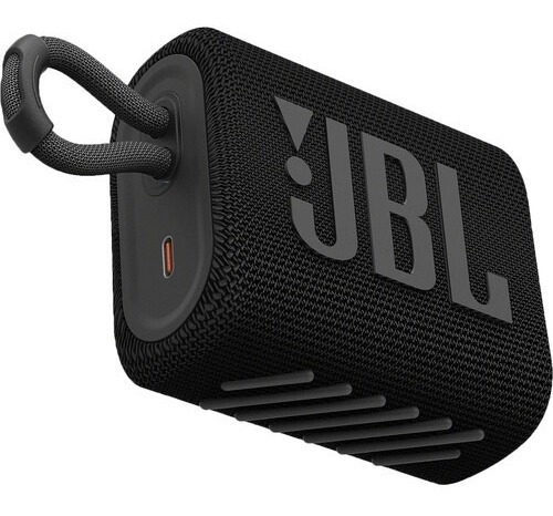 Caixa De Som Portátil Bluetooth Jbl Go 3 4,2w À Prova D'água Cor Preto 110V/220V