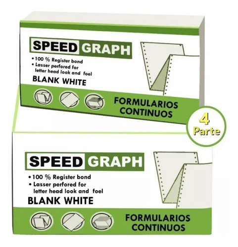 Formulario Papel Continuo 9.5x11 4 Partes Sin Troquelar 9 11