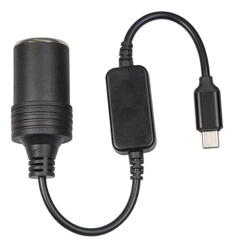 5v Usb C Macho Para 12v Isqueiro De Carro Conversor 0,35m