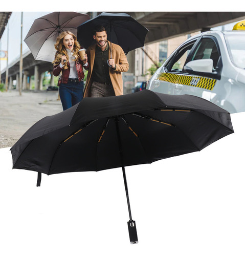 Paraguas Automático 10 Costillas Cortaviento Y Protección