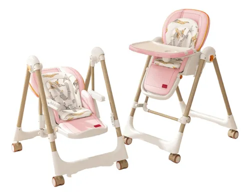 Silla De Comer Columpio 2 En 1 Lubabycas Rosada