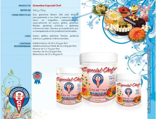 Imagen 2 de 2 de Grenetina Duché Especial Chef 350 Gr