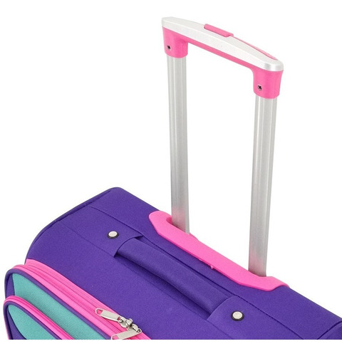 Valija Mediana 24 Semi Rígida 4 Liviana Ruedas 360 Candado Expansible Manija Telescópica Premium Color Happy Buy
