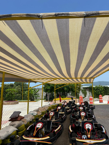 Malla Sombra 10x10 Rashel 90% Reforzada Lista Para Colocar Cafe Con Beige