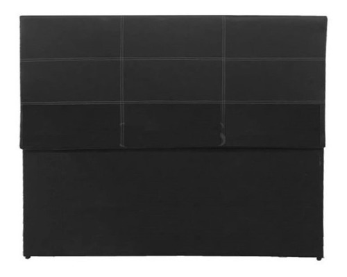 Respaldo de cama Mezanek Pampa 100cm x 120cm Cuero sintético negro
