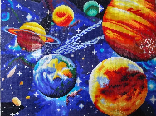 C Pintura Diamante 5d Diy 40x30 Universo Espacial Pb038