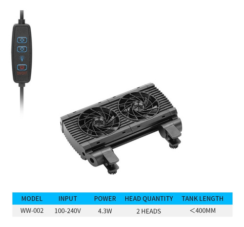 Ventilador Enfriador De Refrigeración Para Acuario Agua 2.2w