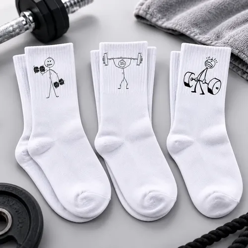 Kit 3 Pares Boneco Magrinho Academia Maromba Treino Corrida