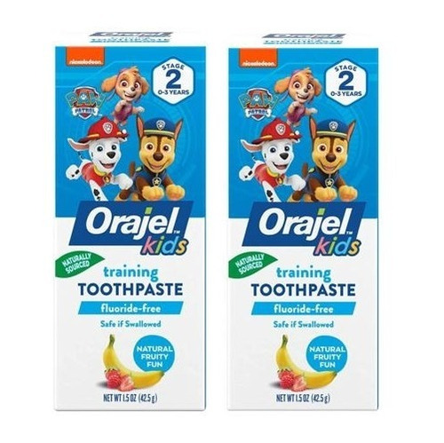 Orajel Pasta Dental De Entrenamiento Sin Flúor Bebes Pack 2