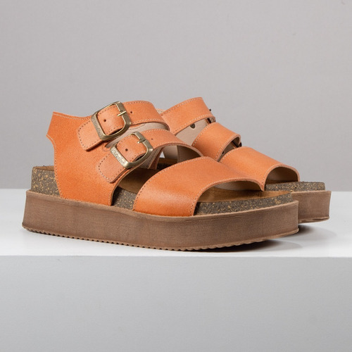 Imagen 2 de 7 de Sandalias Cuero Mujer Moda Livianas Con Tiras Citadina Liv