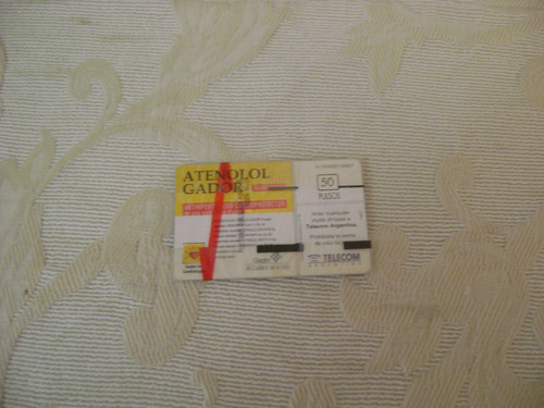 Tarjeta Telefonica Telecom Cortesia Atenolol Gador Edic 2 N1 (Usado)