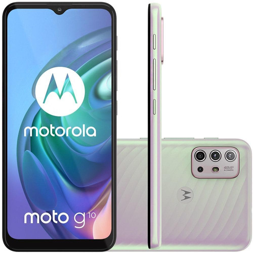 Celular Motorola Moto G10 Branco Floral 64gb 6.5  4gb Ram