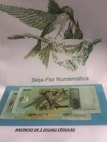 2 (duas) Notas De 1 Real Antigas. Novinhas = Frete Grátis