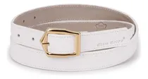 Comprar Cinto Couro Legítimo Branco Fino Casual 2cm Branco Feminino