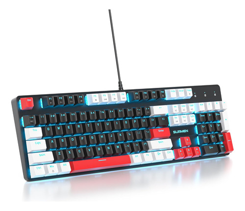 Owpkeenthy Teclado Mecánico Para Juegos De 104 Teclas ...