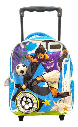 Mochila Escolar Carro Lesedife Futbol 12'' Jardin Niños Kids