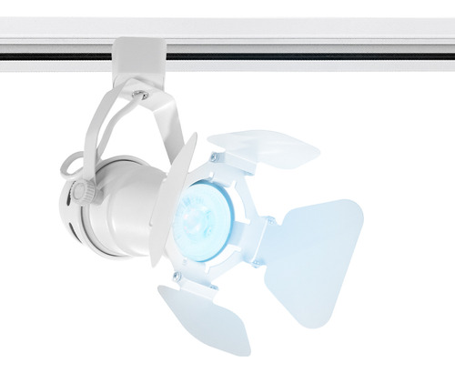 Kit De Riel 1 Metro Para Sobreponer 3 Spots Illux Tl-5141.r Estructura Blanco