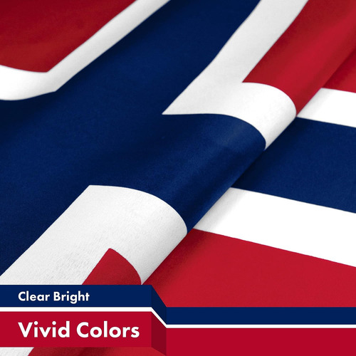 Bandera De Noruega G128, Poliéster, Para Colgar, 90x150 Cm