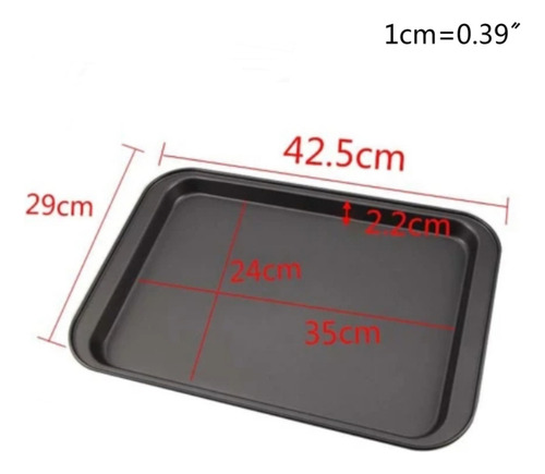 Charola Acero Con Antiadherente Para Hornear Galletas 42x29