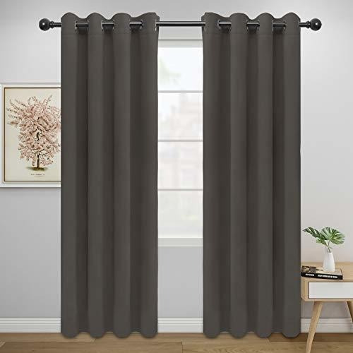 Cortinas Easy-going Color Marron Topo Para Oscurecer