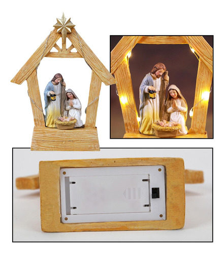 Escenas De Mesa De Navidad, Figuras De Belén, Obra De Arte,