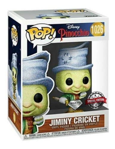 Funko Pop! Pinoquio Grilo Jiminy #1026 Diamante Original