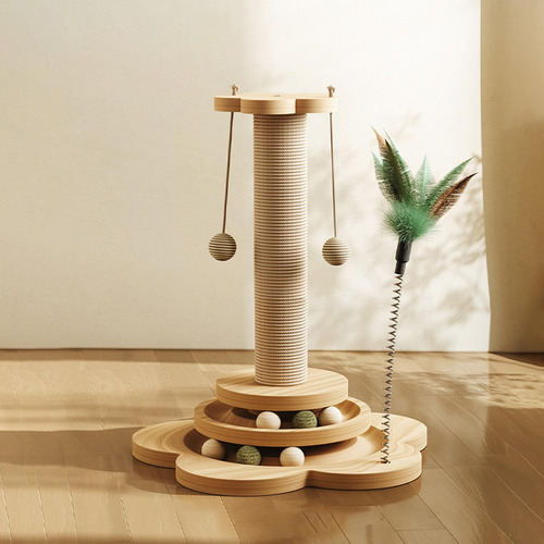 L Arranhador Para Gatos Scratcher Post Com Cat Turntable 4