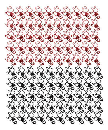 Clips De Alambre, 100 Unidades, Con Forma De Conejito, Hueco
