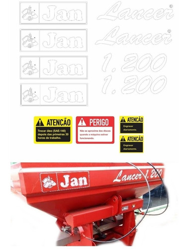 Kit Adesivos Semeadeira Jan 1200 Lancer Ca-12742 Mq Cor