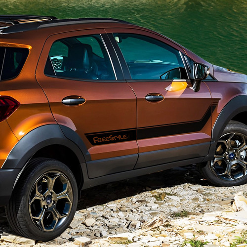 Faixa Compatível Ecosport Freestyle Adesivo Decorativo Preto