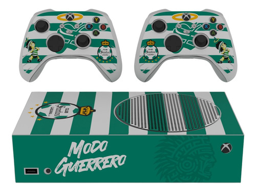 Skin Santos Laguna Para Xbox Series S Vertical + 2 Stickers Santos_1