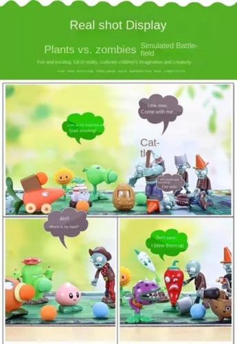 12 Juguetes Zombis Con Arqueros Zombis Vegetales Vs Zombis