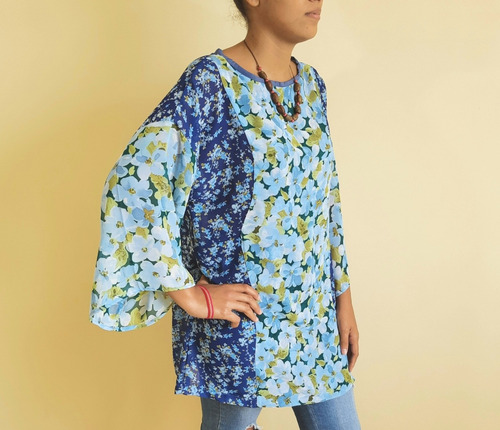 Imagem 3 de 5 de Blusa Bata Feminina Tecido Leonora