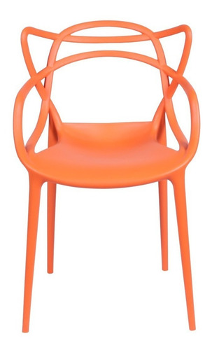 Cadeira de jantar Top Chairs Top Chairs Allegra, estrutura de cor  laranja, 4 unidades
