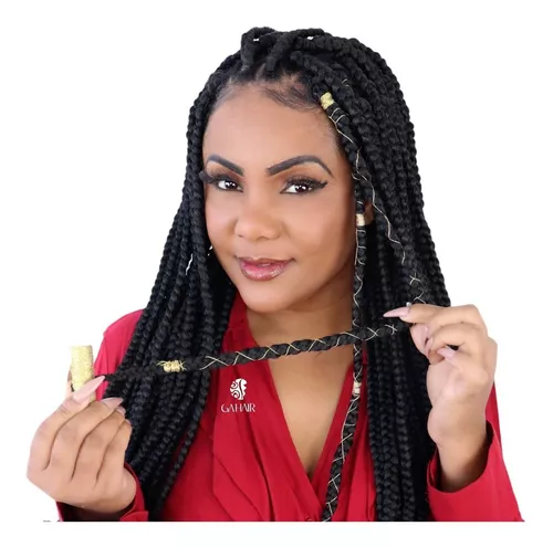 Kit 3 Linhas Lastex Brilhante Metalizado Box Braids Tranças!