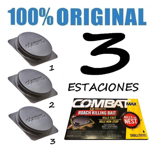 3 Trampas Veneno Cebo Mata Chiripas Para El Carro Combat Max