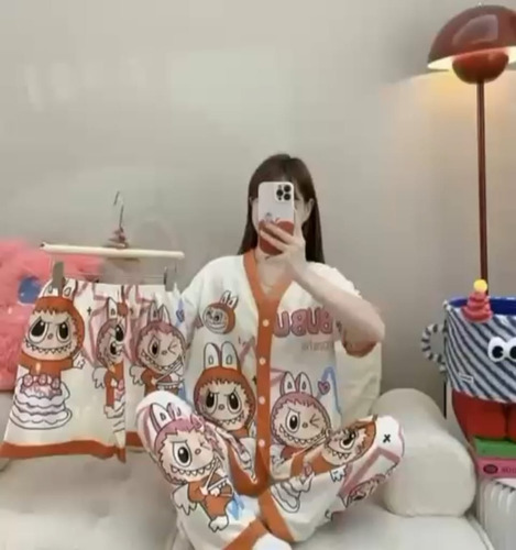 3pz De Pijama Para Dama Diseño Labubu
