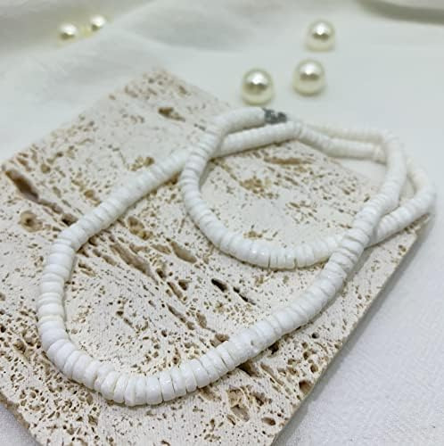 Simpleasure Collar De Conchas De Puka Naturales Blancas, Cue