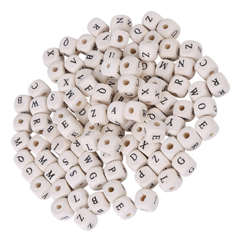 100 Piezas De Cuentas Cuadradas Mixtas Con Forma De Letra De