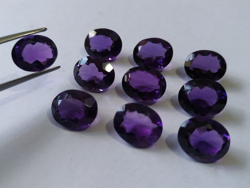 Ametista Extra Do Sul Calibrada 9x11 Mm Com 32,5 Ct Roxo