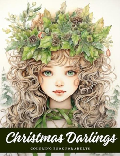 Libro: Christmas Darlings Coloring Book: 50 Charming Illustr