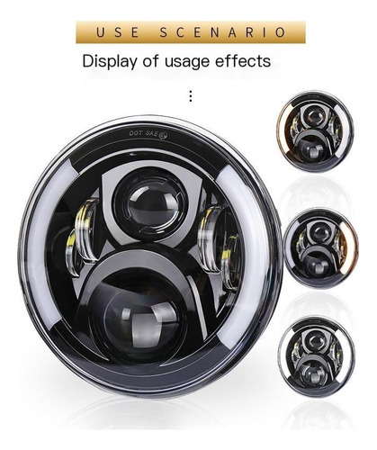 7 Pulgadas Led Faro Moto 50w Faro Modificado