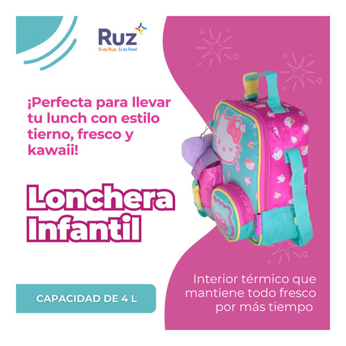 Lonchera Juvenil Sanrio Hello Kitty 4 L Rosa