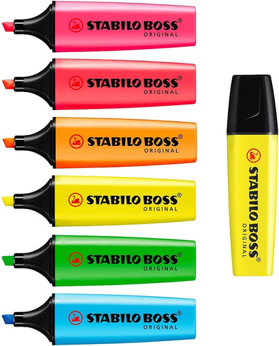 Stabilo Boss Bolígrafos Rotuladores - Bumper Pack 7 - Neón